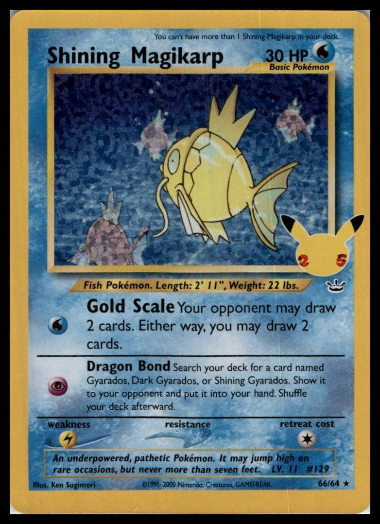 Shining Magikarp 66/64 Celebrations: Classic Collection Pokémon 000098
