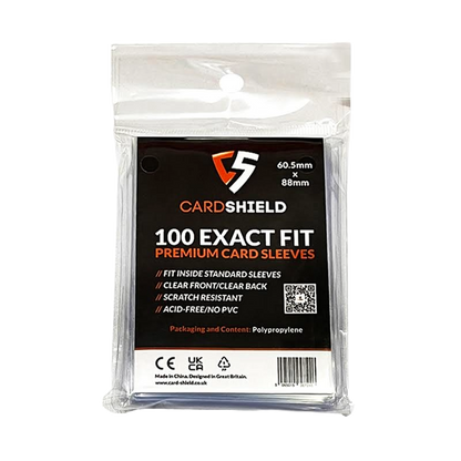 x100 pochettes pour cartes Premium Exact Fit 60,5x88mm