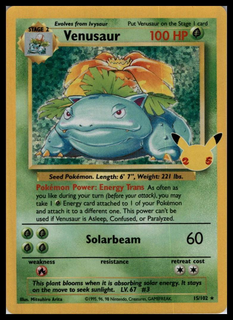 Venusaur 15/102 Celebrations: Classic Collection Pokémon 000096