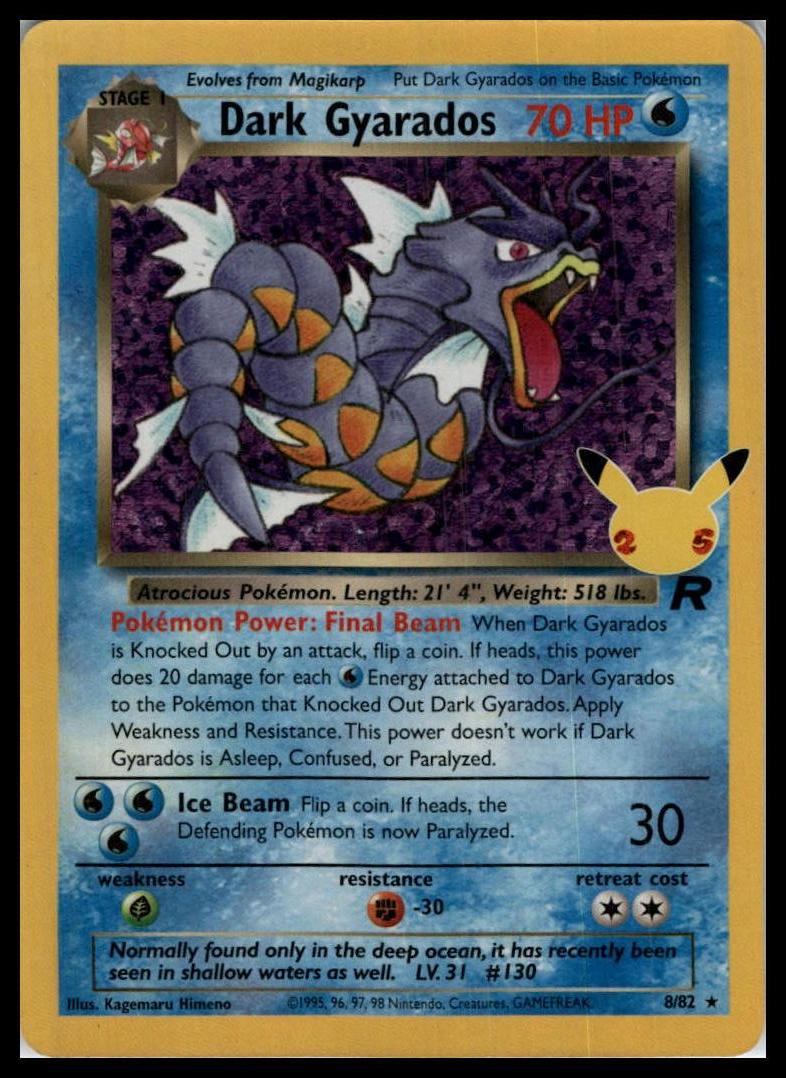 Dark Gyarados 8/82 Celebrations: Classic Collection Pokémon 000099