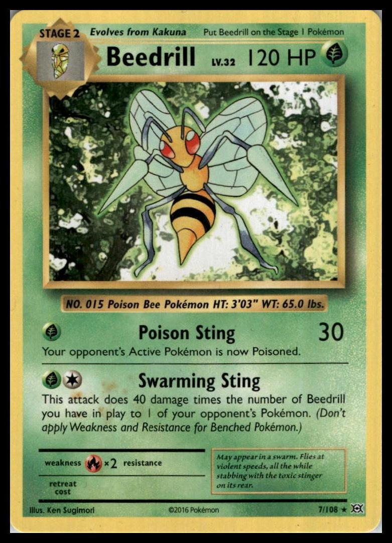 Beedrill Rare 7/108 XY - Evolutions Pokémon 000161