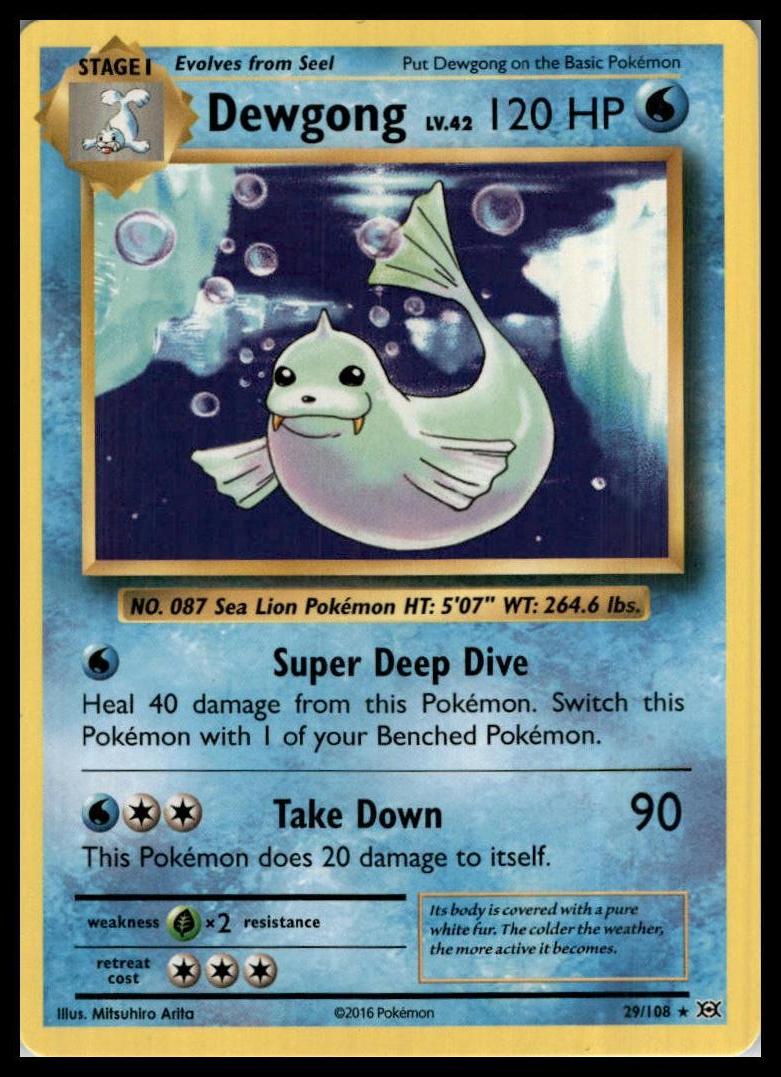 Dewgong Rare 29/108 XY - Evolutions Pokémon 000164