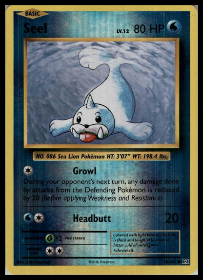 Seel Common 28/108 XY - Evolutions Reverse Holo Pokémon 000165