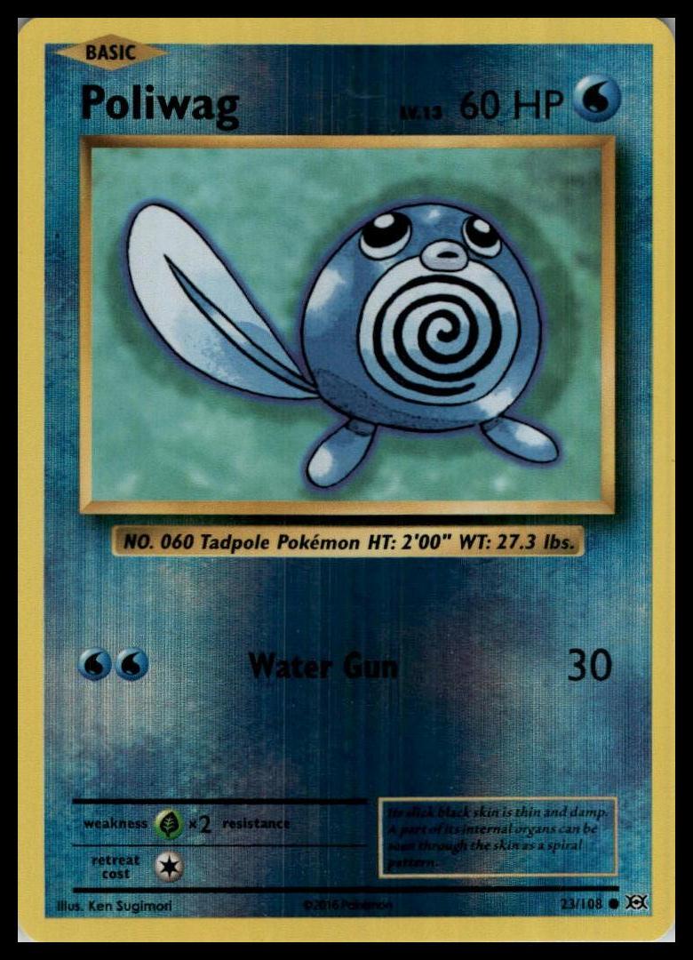 Poliwag Common 23/108 XY - Evolutions Reverse Holo Pokémon 000166