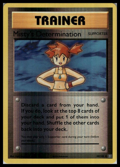Misty's Determination Uncommon 80/108 XY - Evolutions Reverse Holo Pokemon 000167