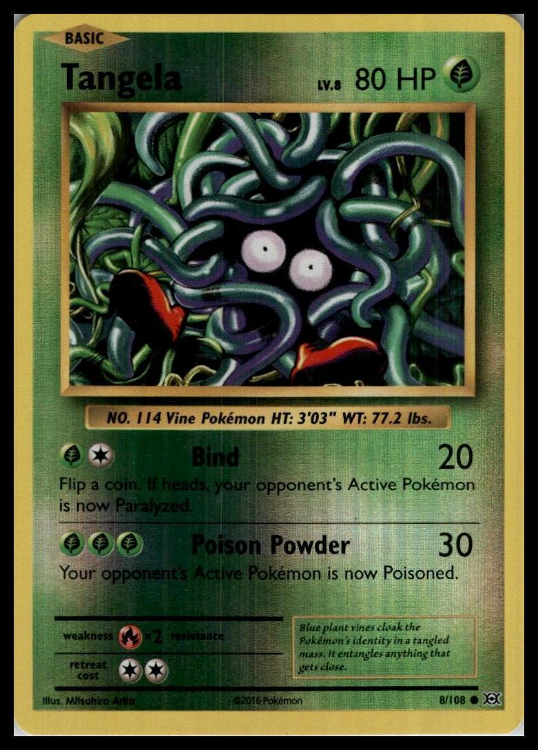 Tangela Common 8/108 XY - Evolutions Reverse Holo Pokemon 000170