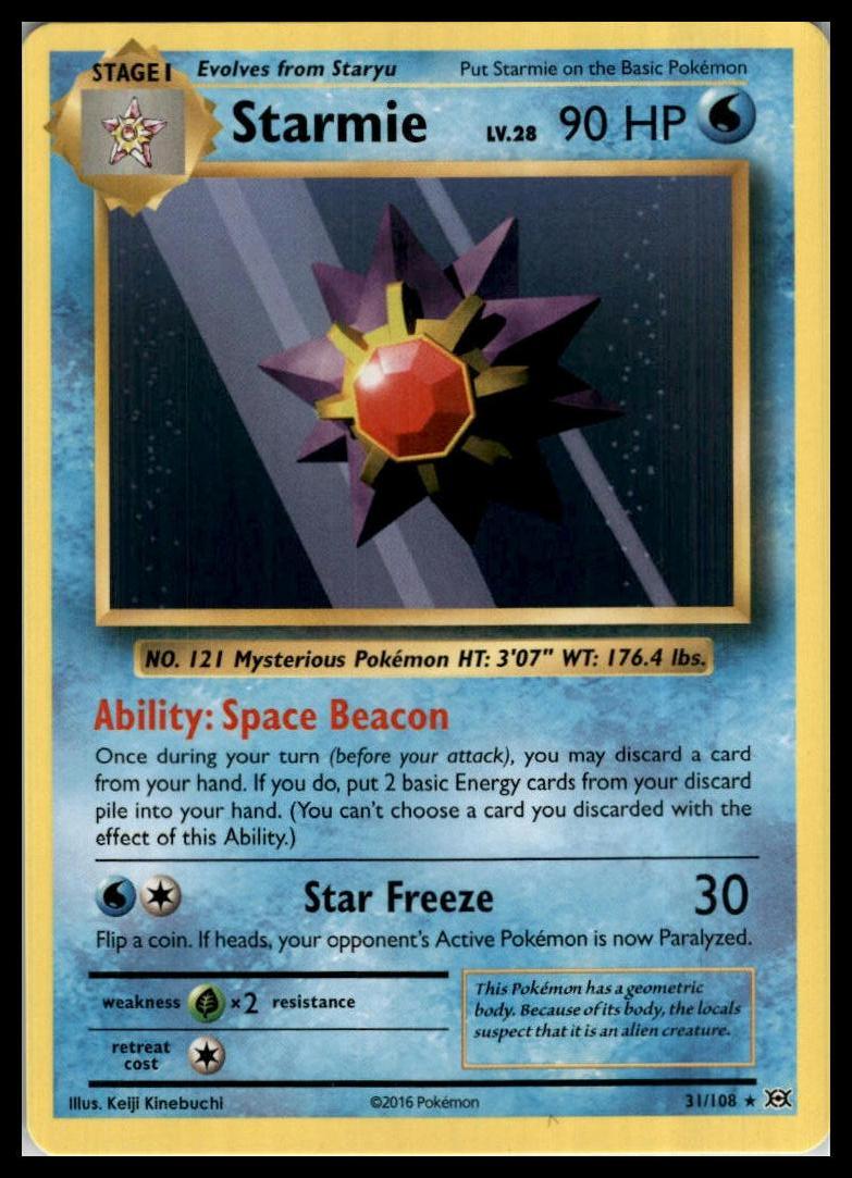 Starmie Rare 31/108 XY - Evolutions Pokémon 000176