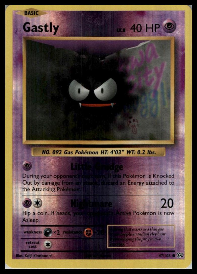 Gastly Common 47/108 XY - Evolutions Reverse Holo Pokemon 000180