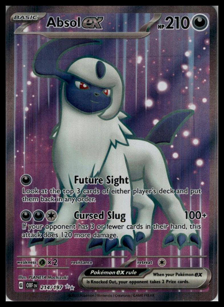 Absol ex Ultra Rare 214/197 SV03: Obsidian Flames Pokemon 000196