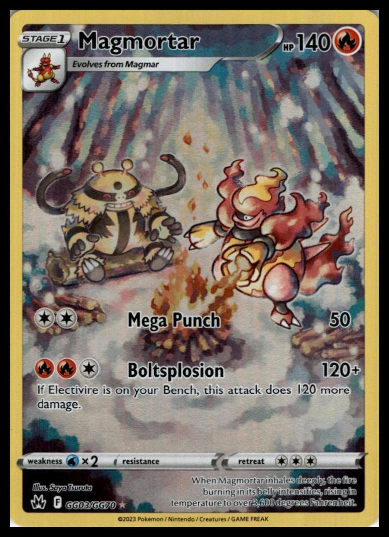 Magmortar Ultra Rare GG03/GG70 Crown Zenith: Galarian Gallery Pokemon 000203