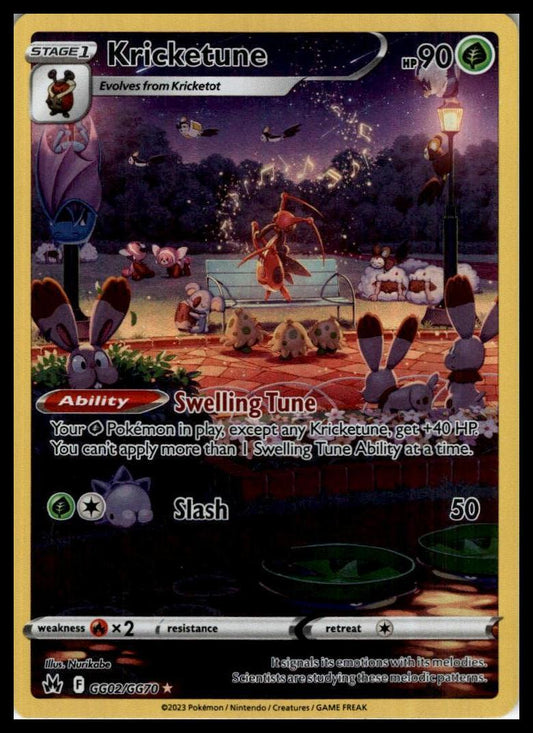 Kricketune Ultra Rare GG02/GG70 Crown Zenith: Galarian Gallery Pokemon 000204