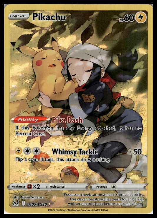 Pikachu Ultra Rare TG05/TG30 SWSH11: Lost Origin Trainer Gallery Pokemon 000205