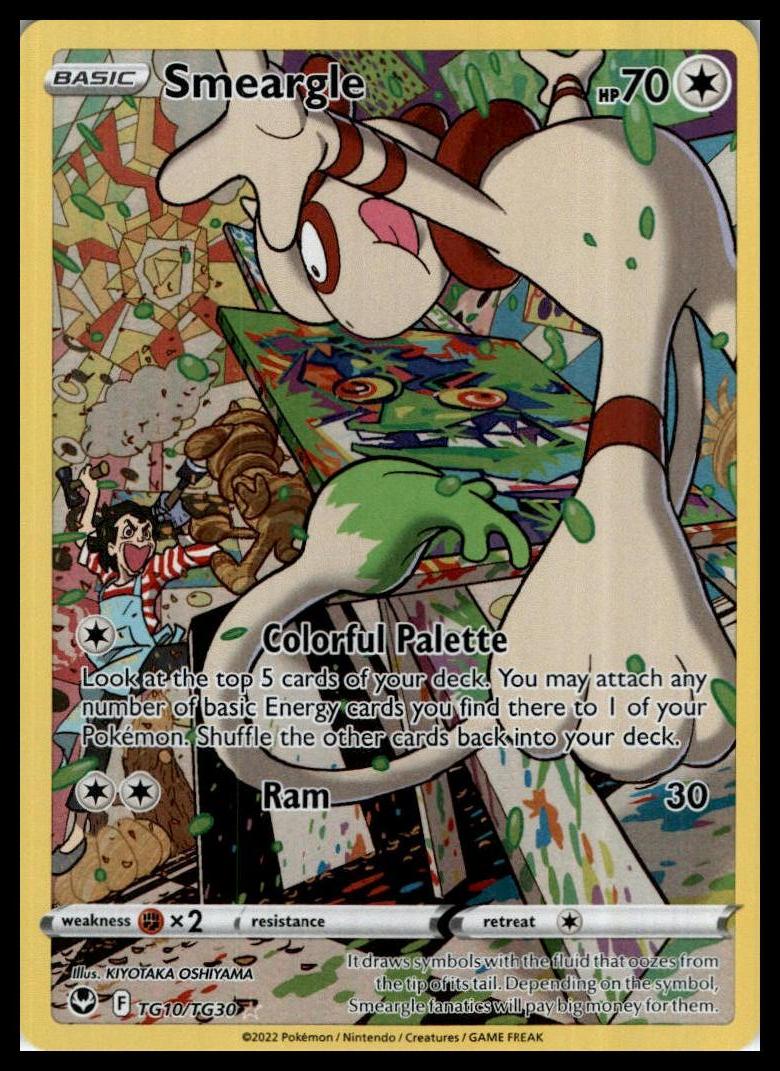 Smeargle Ultra Rare TG10/TG30 SWSH12: Silver Tempest Trainer Gallery Pokemon 000207