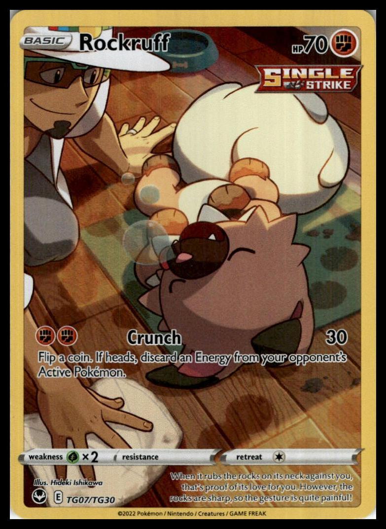 Rockruff Ultra Rare TG07/TG30 SWSH12: Silver Tempest Trainer Gallery Pokemon 000210