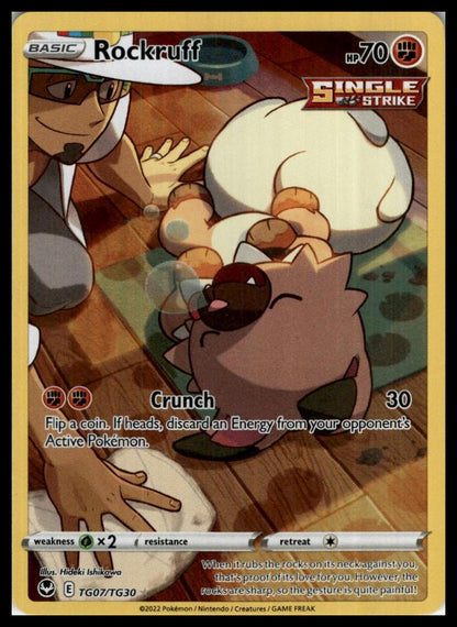 Rockruff Ultra Rare TG07/TG30 SWSH12: Silver Tempest Trainer Gallery Pokemon 000210
