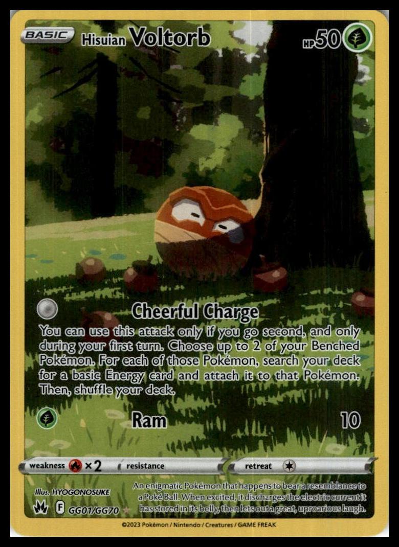 Hisuian Voltorb Ultra Rare GG01/GG70 Crown Zenith: Galarian Gallery Pokemon 000218