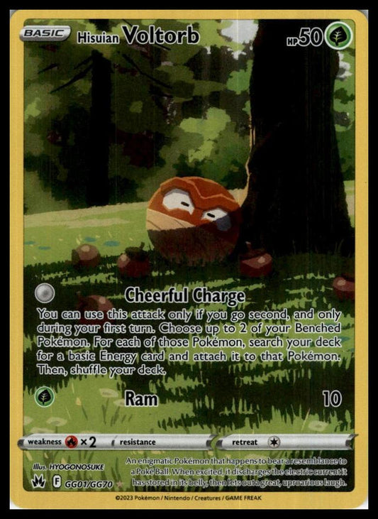 Hisuian Voltorb Ultra Rare GG01/GG70 Crown Zenith: Galarian Gallery Pokemon 000218