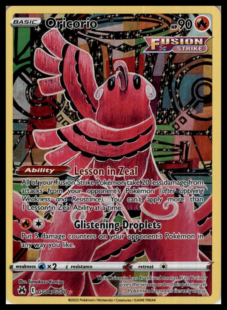 Oricorio Ultra Rare GG04/GG70 Crown Zenith: Galarian Gallery Pokemon 000219