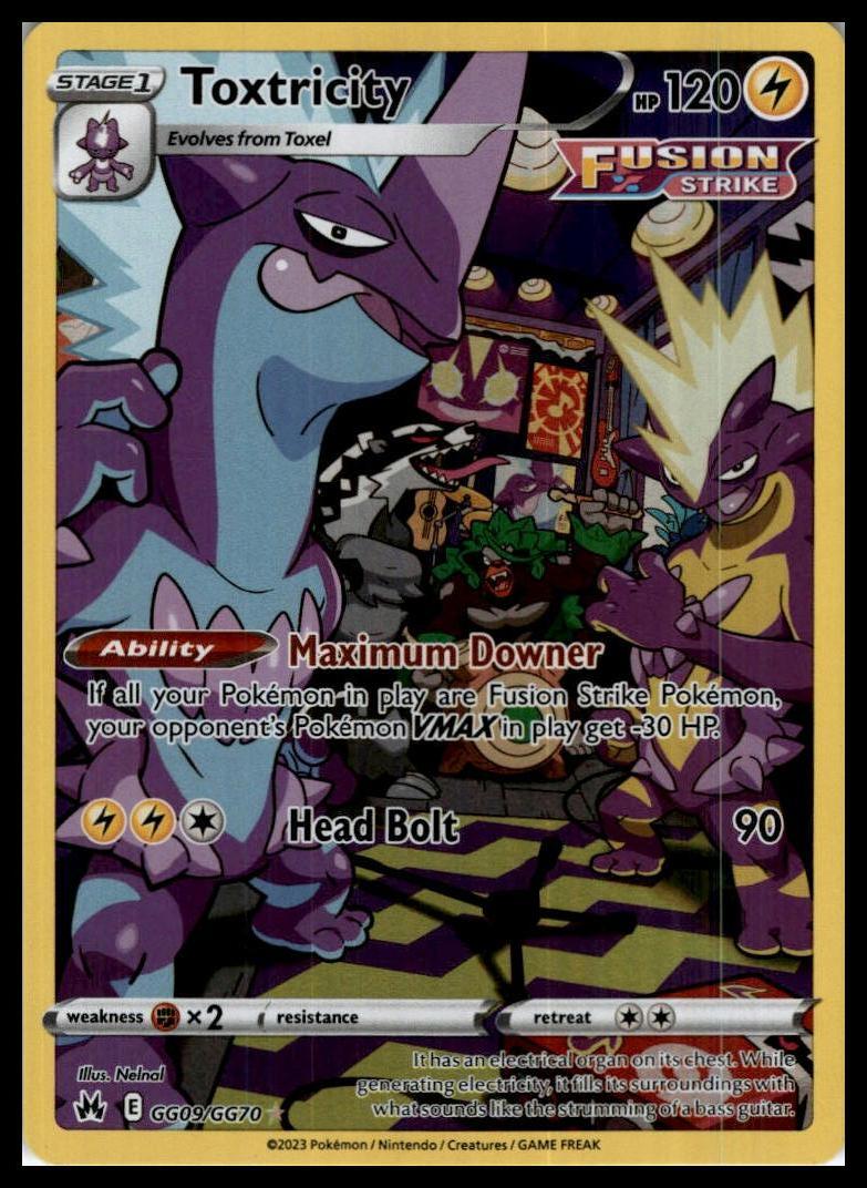Toxtricity Ultra Rare GG09/GG70 Crown Zenith: Galarian Gallery Pokemon 000223