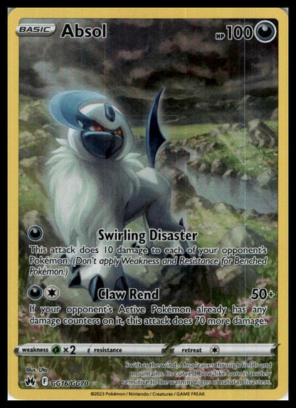 Absol Ultra Rare GG16/GG70 Crown Zenith: Galarian Gallery Pokemon 000225