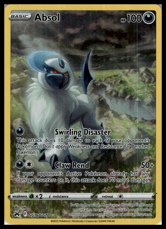 Absol Ultra Rare GG16/GG70 Crown Zenith: Galarian Gallery Pokemon 000225