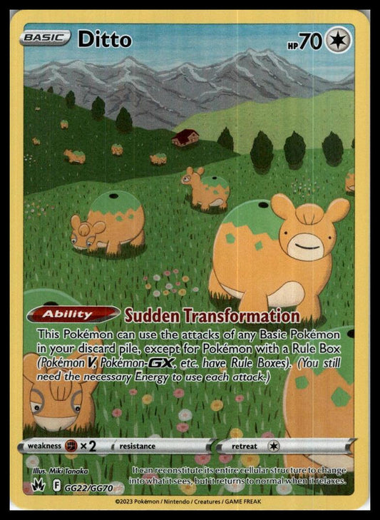 Ditto Ultra Rare GG22/GG70 Crown Zenith: Galarian Gallery Pokemon 000227