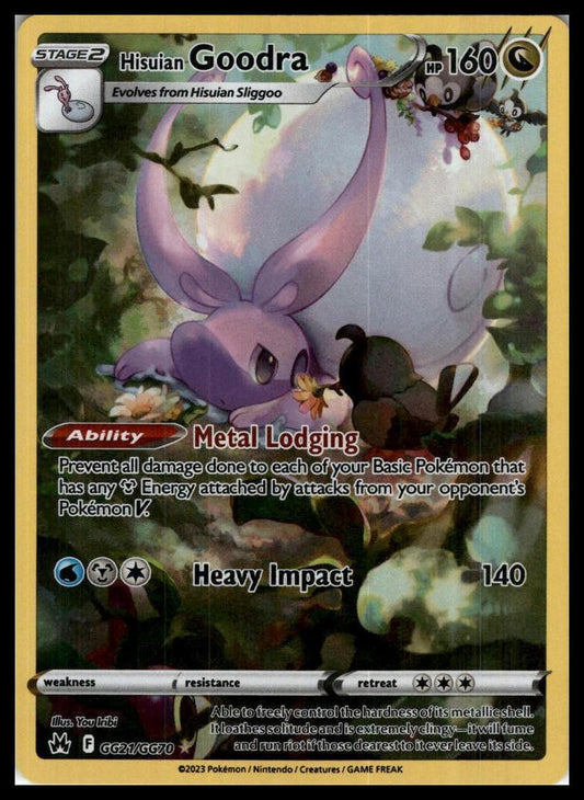 Hisuian Goodra Ultra Rare GG21/GG70 Crown Zenith: Galarian Gallery Pokemon 000228