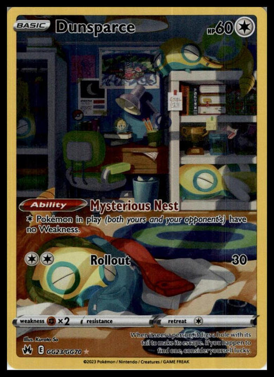 Dunsparce Ultra Rare GG23/GG70 Crown Zenith: Galarian Gallery Pokemon 000232