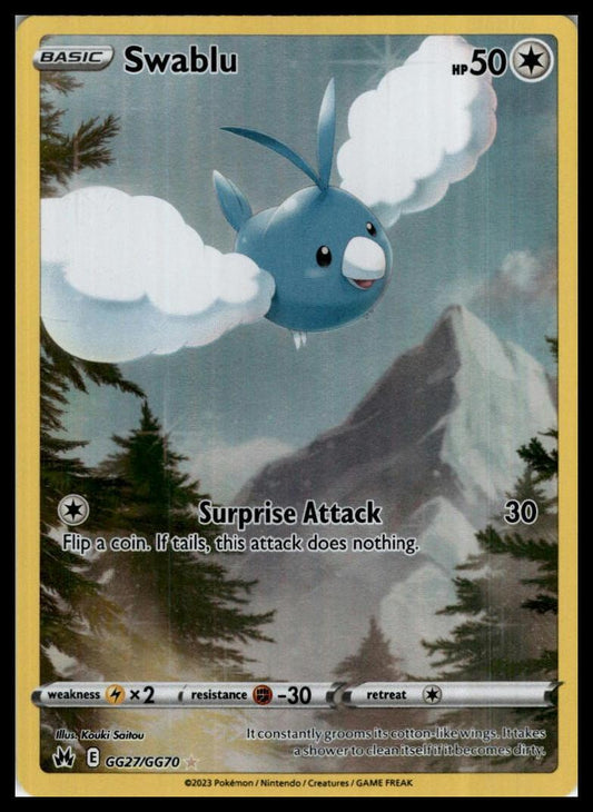 Swablu Ultra Rare GG27/GG70 Crown Zenith: Galarian Gallery Pokemon 000234