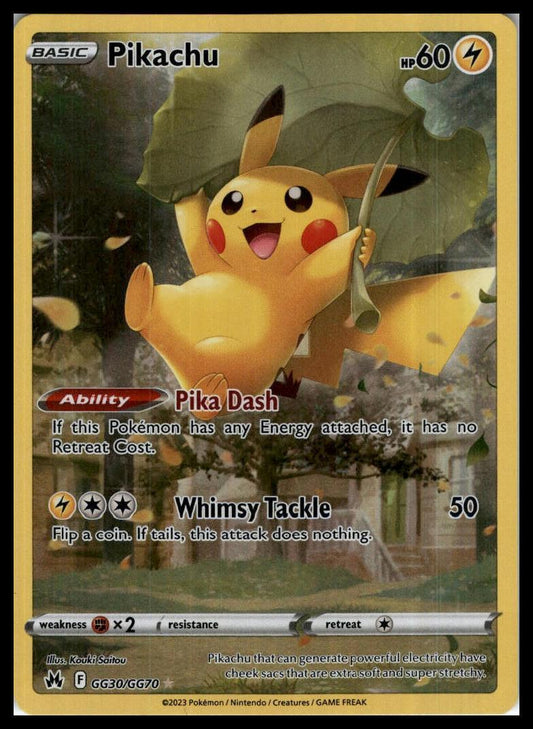 Pikachu Ultra Rare GG30/GG70 Crown Zenith: Galarian Gallery Pokemon 000235