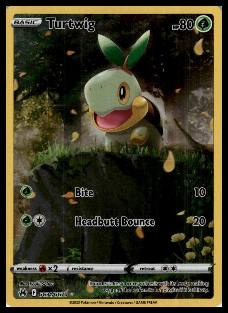 Turtwig Ultra Rare GG31/GG70 Crown Zenith: Galarian Gallery Pokemon 000237