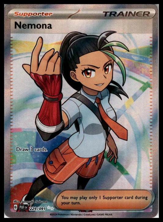 Nemona Ultra Rare 229/091 SV: Paldean Fates Pokemon 000252