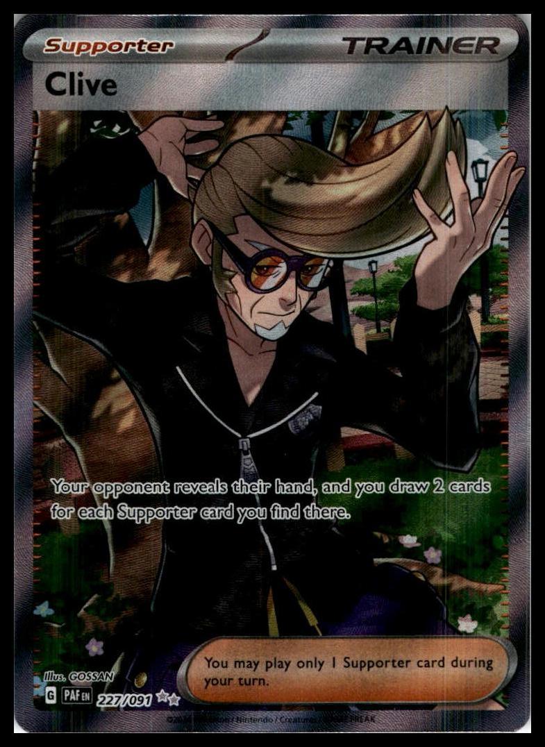 Clive Ultra Rare 227/091 SV: Paldean Fates Pokemon 000255