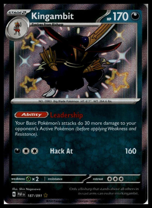 Kingambit 187/091 SV: Paldean Fates Pokemon 000260