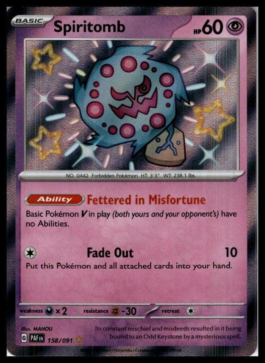 Spiritomb 158/091 SV: Paldean Fates Pokemon 000264