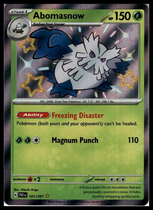 Abomasnow 101/091 SV: Paldean Fates Pokémon 000271