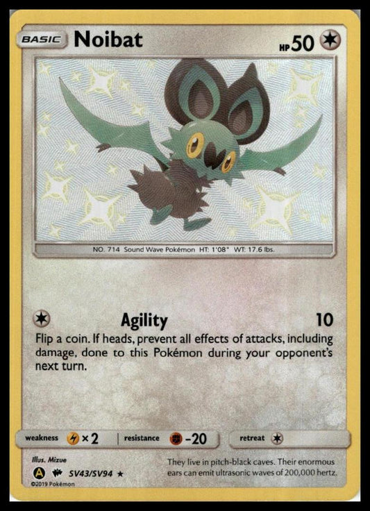 Noibat Shiny Holo Rare SV43/SV94 Hidden Fates: Shiny Vault Pokémon 000273