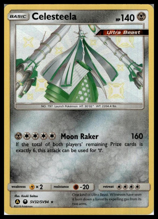 Celesteela Shiny Holo Rare SV32/SV94 Hidden Fates: Shiny Vault Pokémon 000279