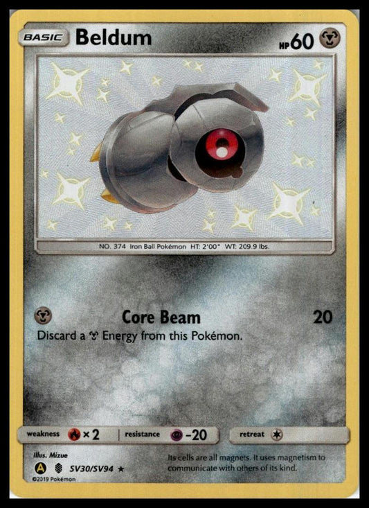 Beldum Shiny Holo Rare SV30/SV94 Hidden Fates: Shiny Vault Pokémon 000280