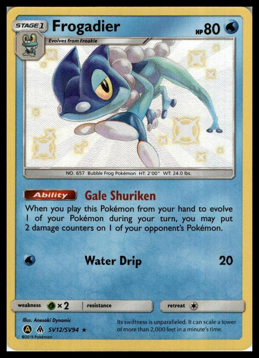 Frogadier Shiny Holo Rare SV12/SV94 Hidden Fates: Shiny Vault Pokémon 000284