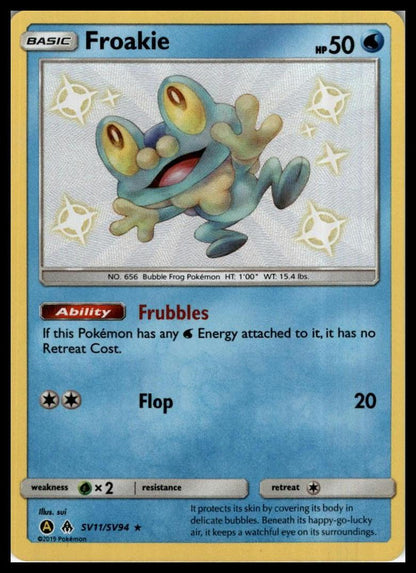 Froakie Shiny Holo Rare SV11/SV94 Hidden Fates: Shiny Vault Pokémon 000285
