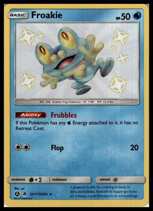 Froakie Shiny Holo Rare SV11/SV94 Hidden Fates: Shiny Vault Pokémon 000285