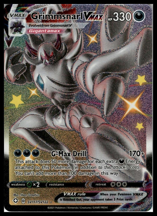 Grimmsnarl VMAX Shiny Holo Rare SV117/SV122 Shining Fates: Shiny Vault Pokémon 000304
