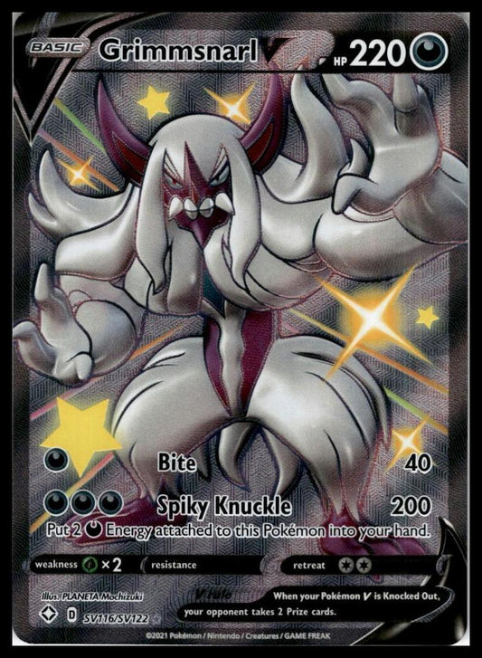 Grimmsnarl V Shiny Holo Rare SV116/SV122 Shining Fates: Shiny Vault Pokémon 000308