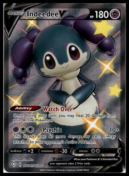 Indeedee V Shiny Holo Rare SV114/SV122 Shining Fates: Shiny Vault Pokémon 000310