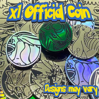 Ultimate Shiny Mini Tin Bundle - 50 Random Cards Guaranteed: 10 Holos, 1 Rare Shiny, 1 Coin & The Toy Box Card - Compatible with Pokemon TCG