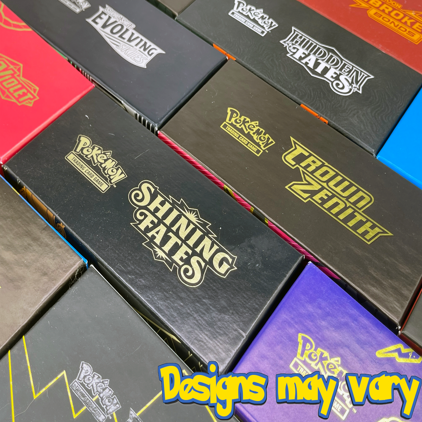 Pokémon Box Bundle – 100 cartes Pokémon assorties, 1 carte ultra rare et pièce de jeu 