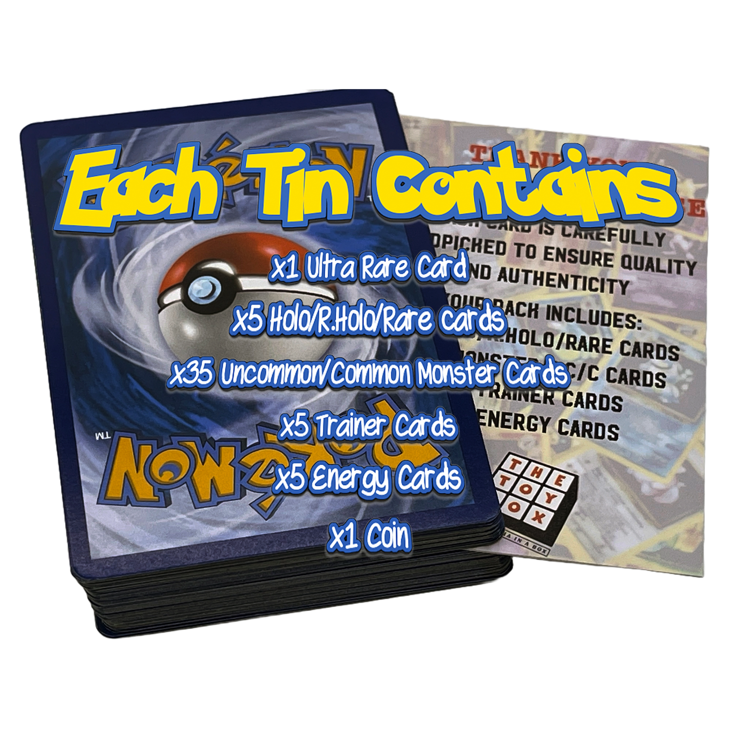 Pokémon Mini Tin Bundle – 50 cartes Pokémon assorties, 1 carte ultra rare et pièce de jeu