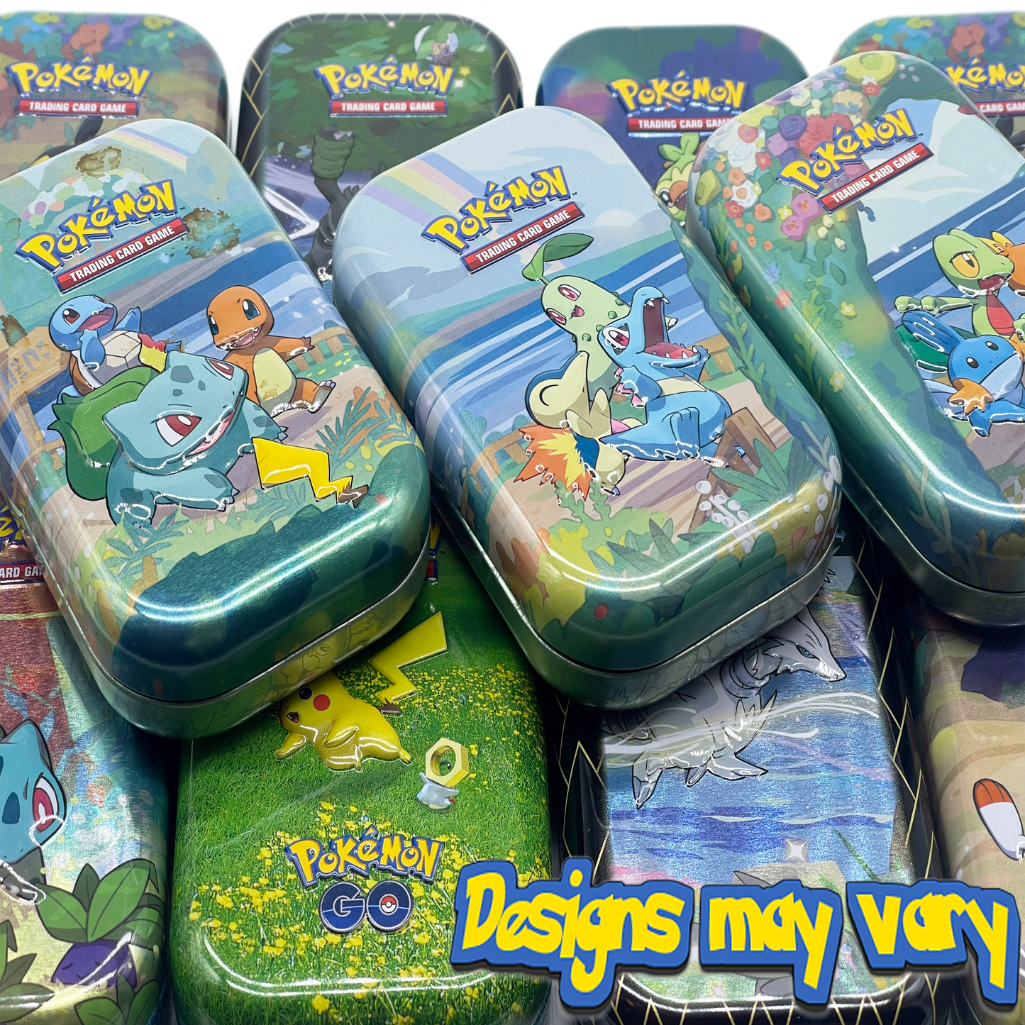 Pokémon Mini Tin Bundle – 50 cartes Pokémon assorties, x1 booster scellé, x1 carte ultra rare et pièce de jeu