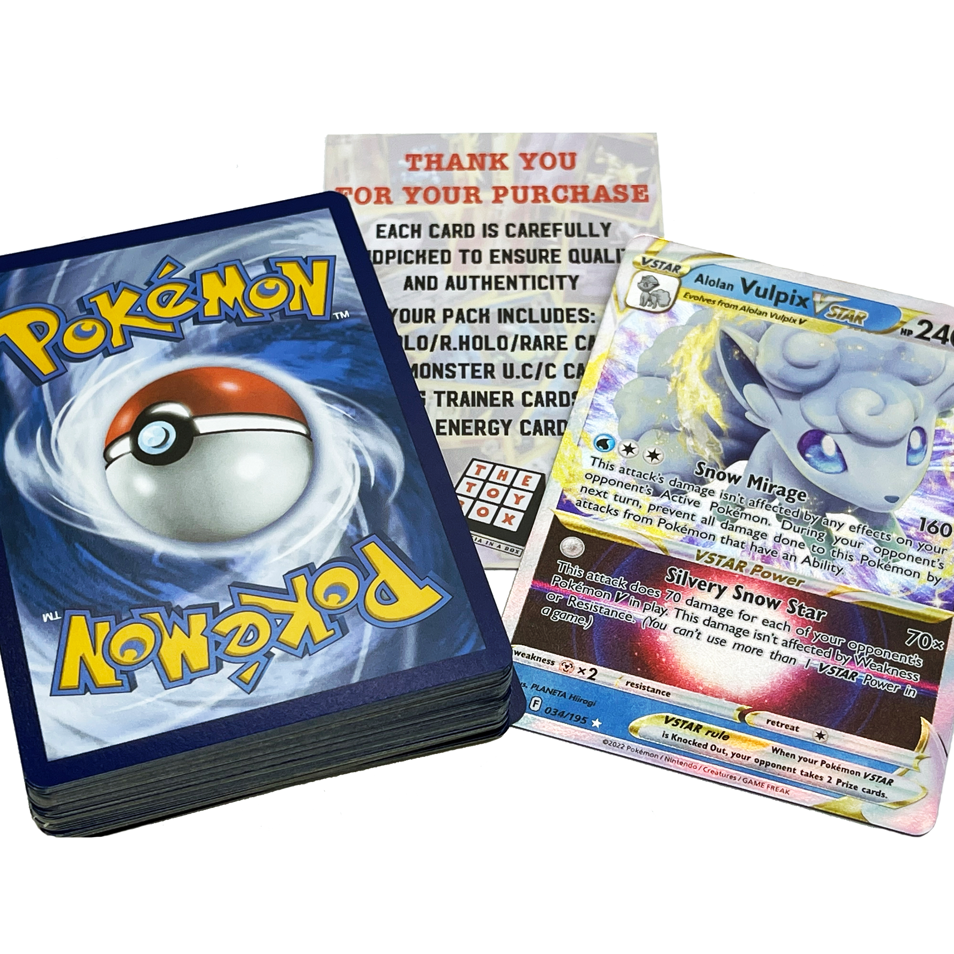 Pokemon TCG 50 Random Cards Including Holos, Rares & 1 Ultra Shiny Plus Toy Box Card Pokemon TCG 50 Random Cards Including Holos, Rares & 1 Ultra Shiny Plus Toy Box Card